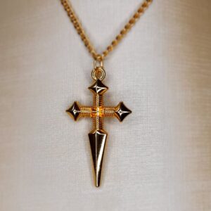Corrente Cruz Adaga Dourada