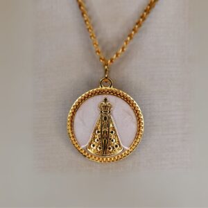 Corrente Nossa Senhora Aparecida redonda  Dourada